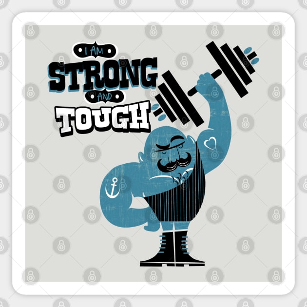 I am tough Sticker by richhwalsh
